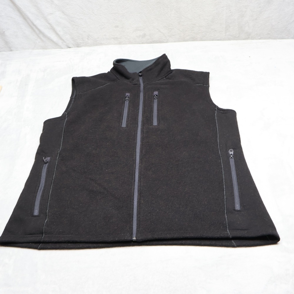 Kuhl Vest Mens XXL Black Interceptr Fleece Full Zip Outdoor Performance Utility